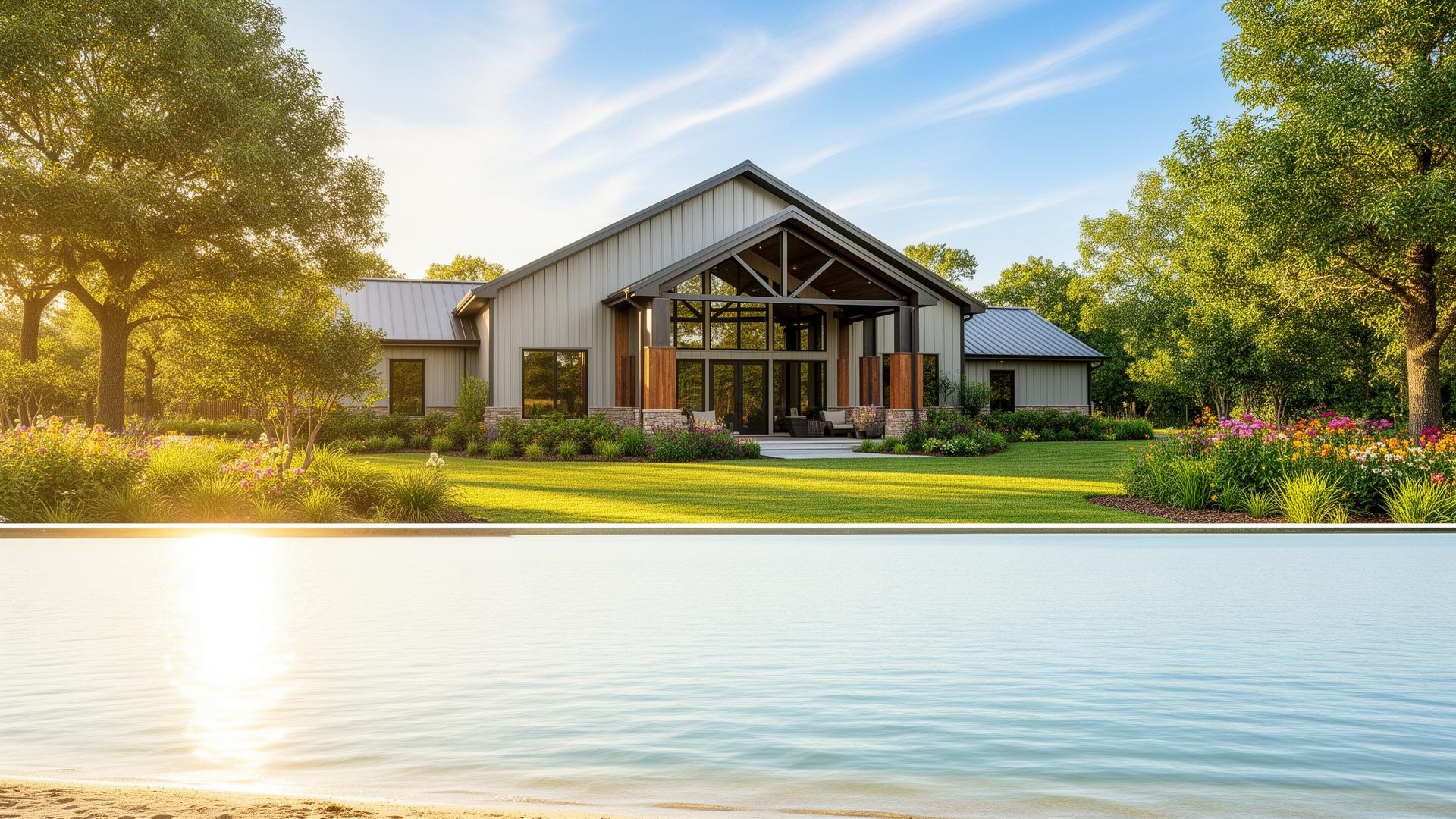 Featured North Carolina home at twilight